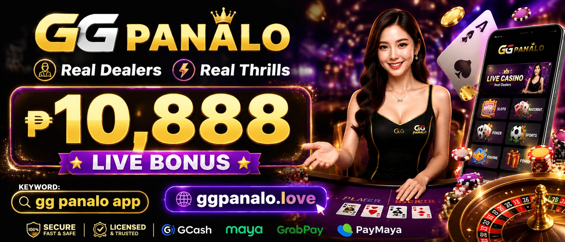 GGPANALO live casino hero visual