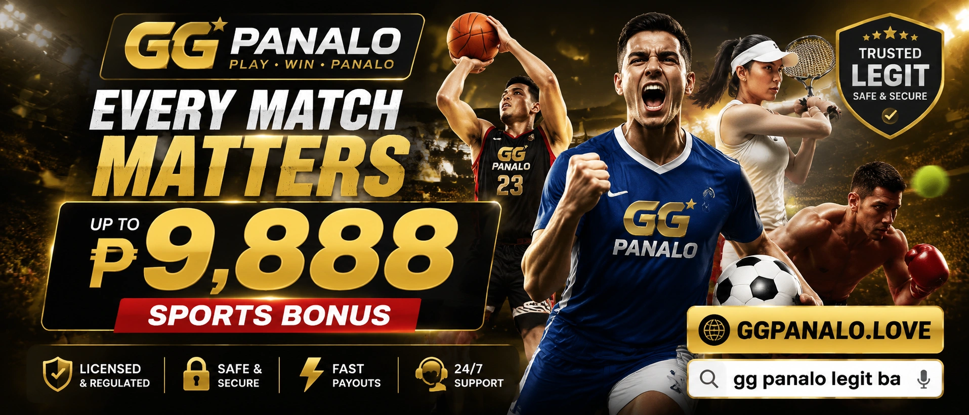 Sports betting hero visual for Filipino mobile players